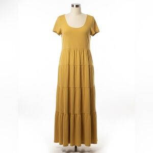 Anthropologie Mustard Maxi Dress